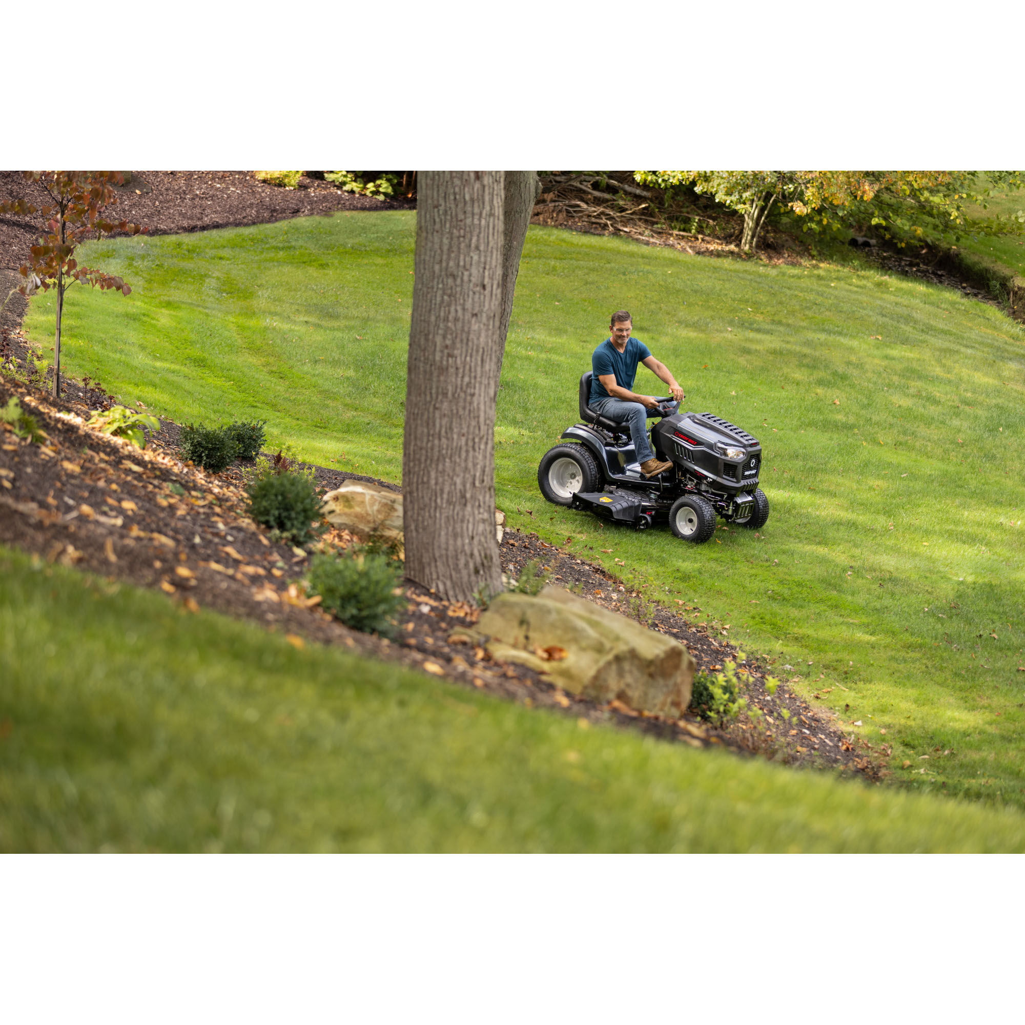 Riding mower cheap for rough terrain